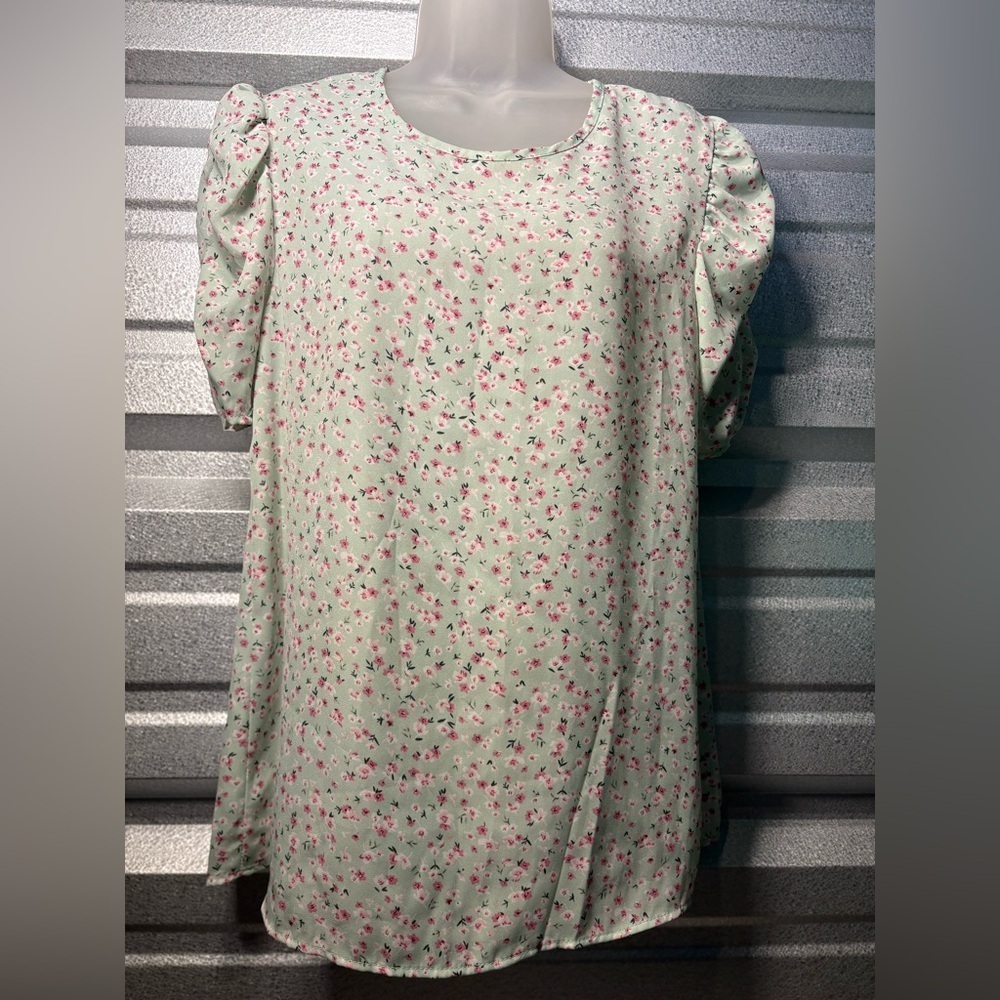 Lime &chili Chic Floral Puff Sleeve Blouse